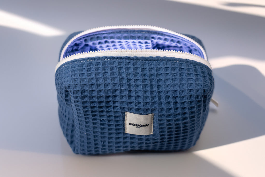 Blue waffle pouch