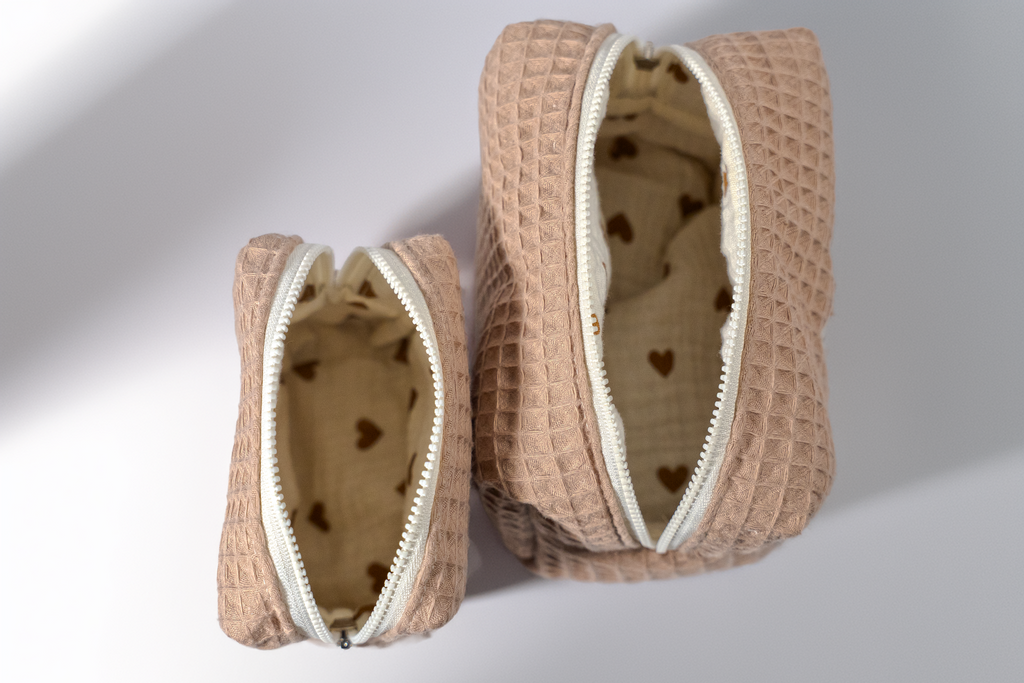 Mini brown waffle pouch