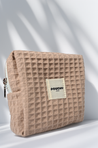 Mini brown waffle pouch
