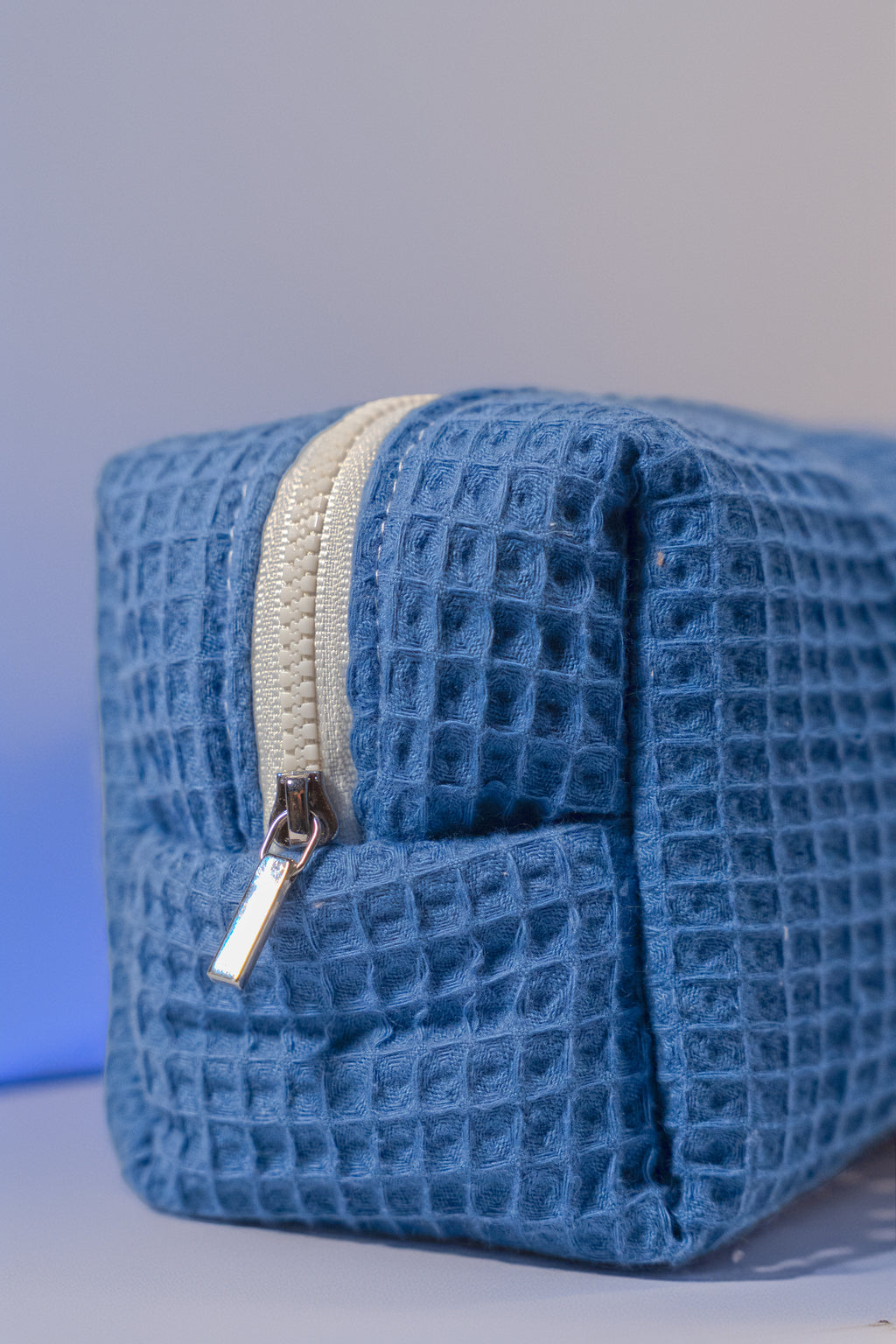 Blue waffle pouch