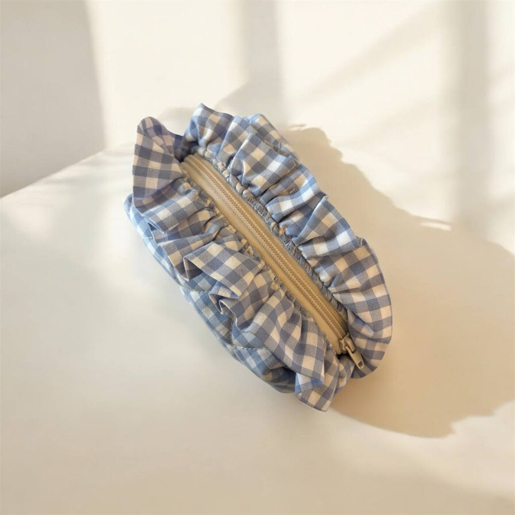Blue checkered Pouch