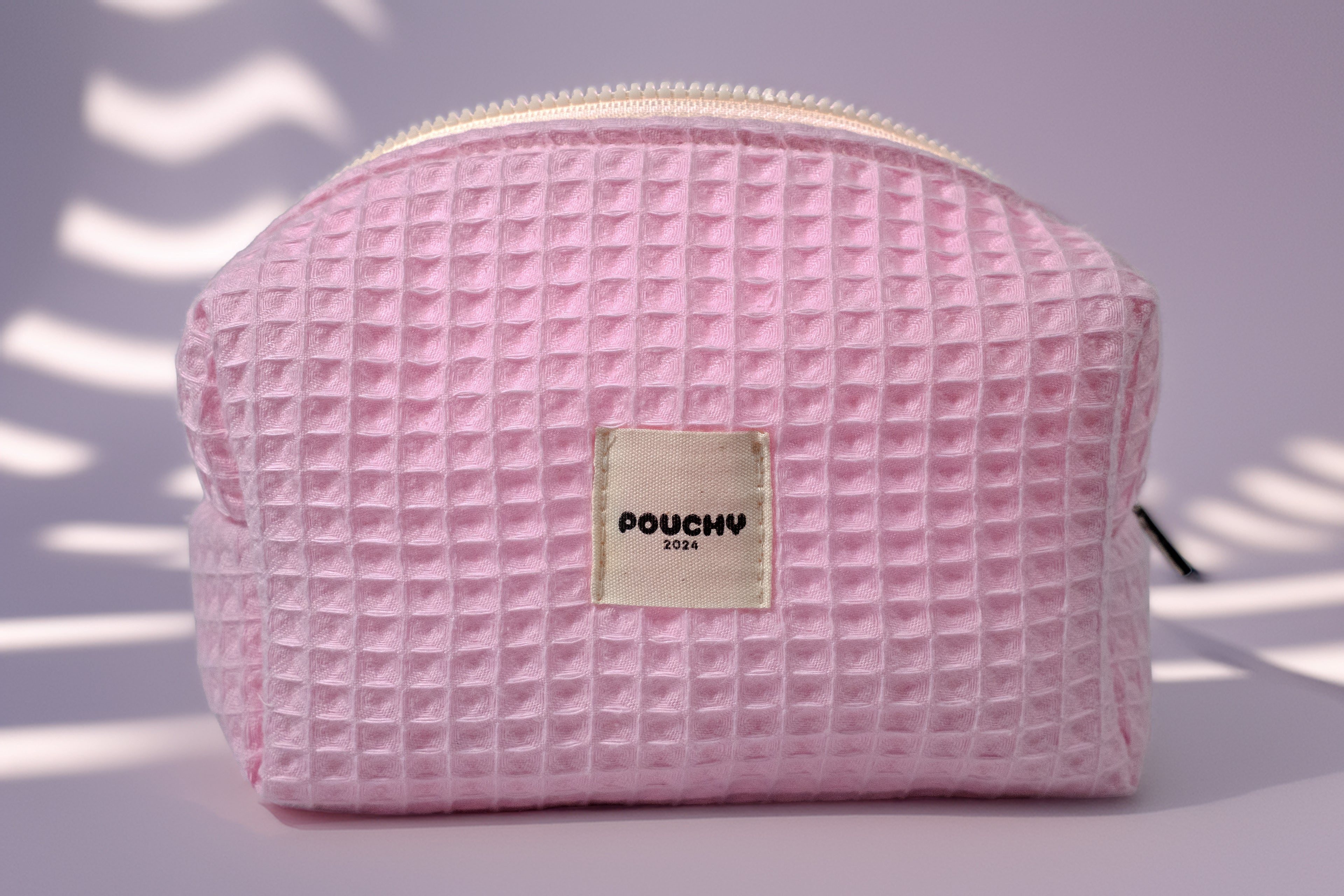 Waffle pink pouch