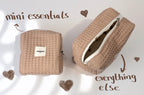 Mini brown waffle pouch
